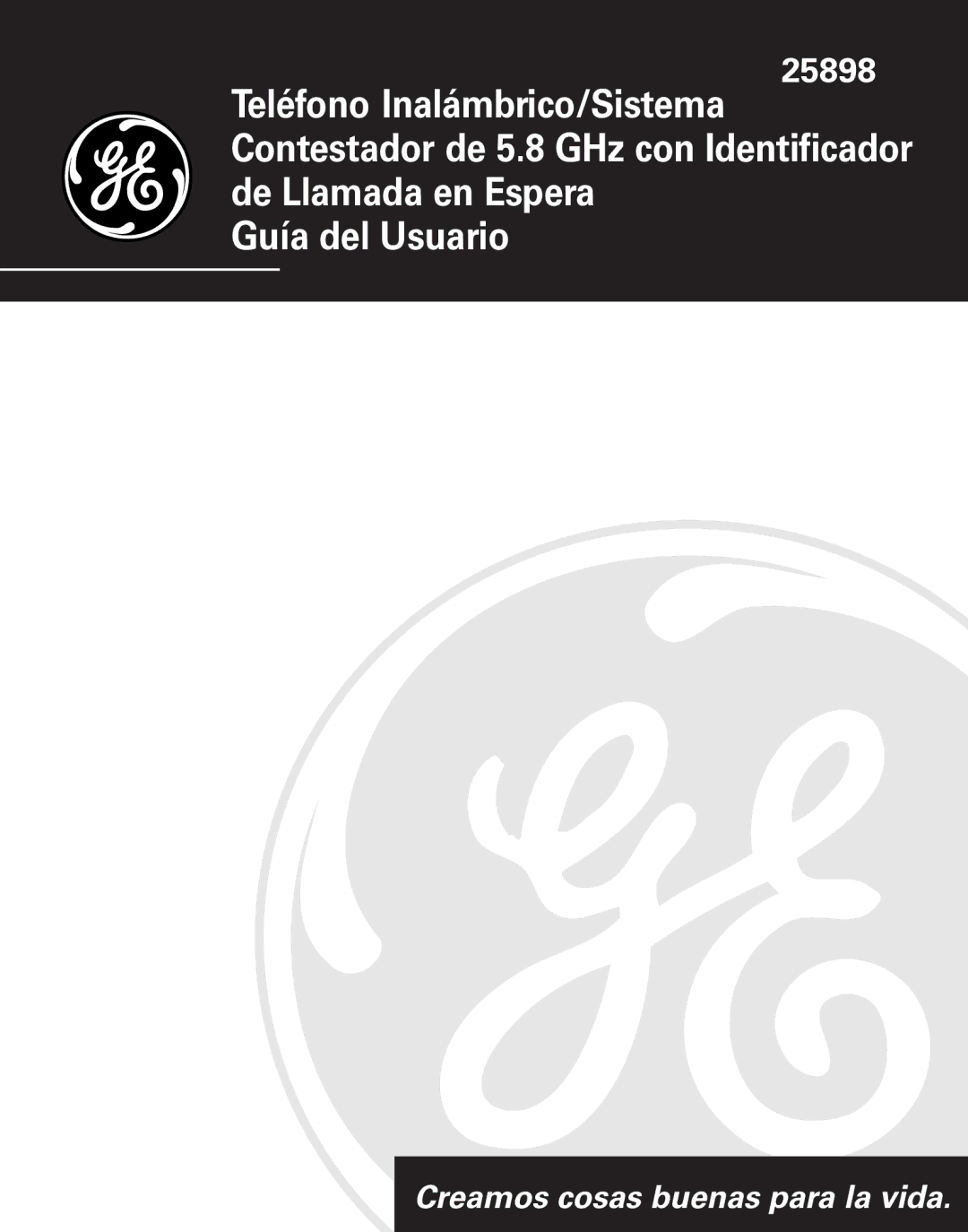 GE 25898A, 55898580 manual 