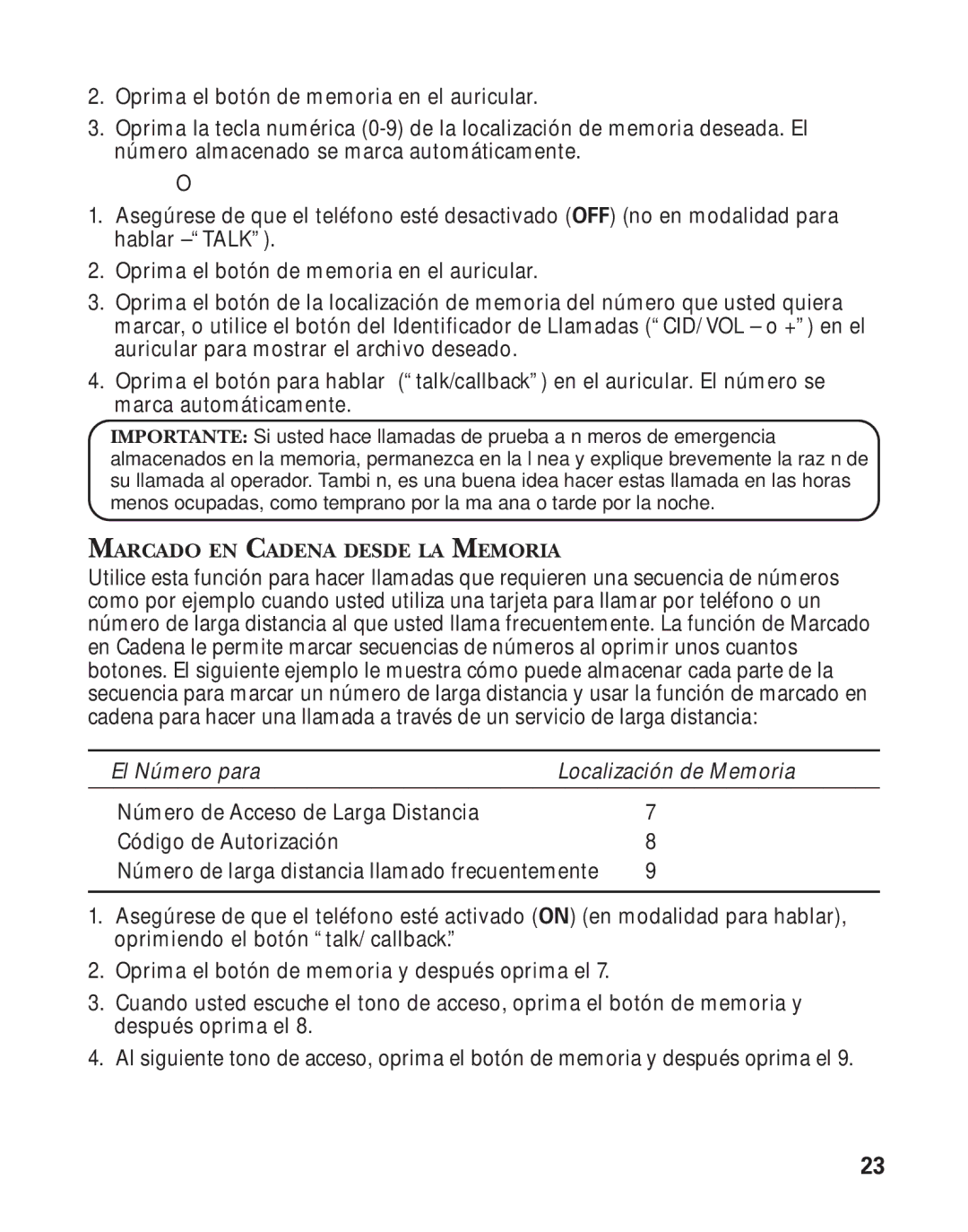 GE 25898A, 55898580 manual El Número para 