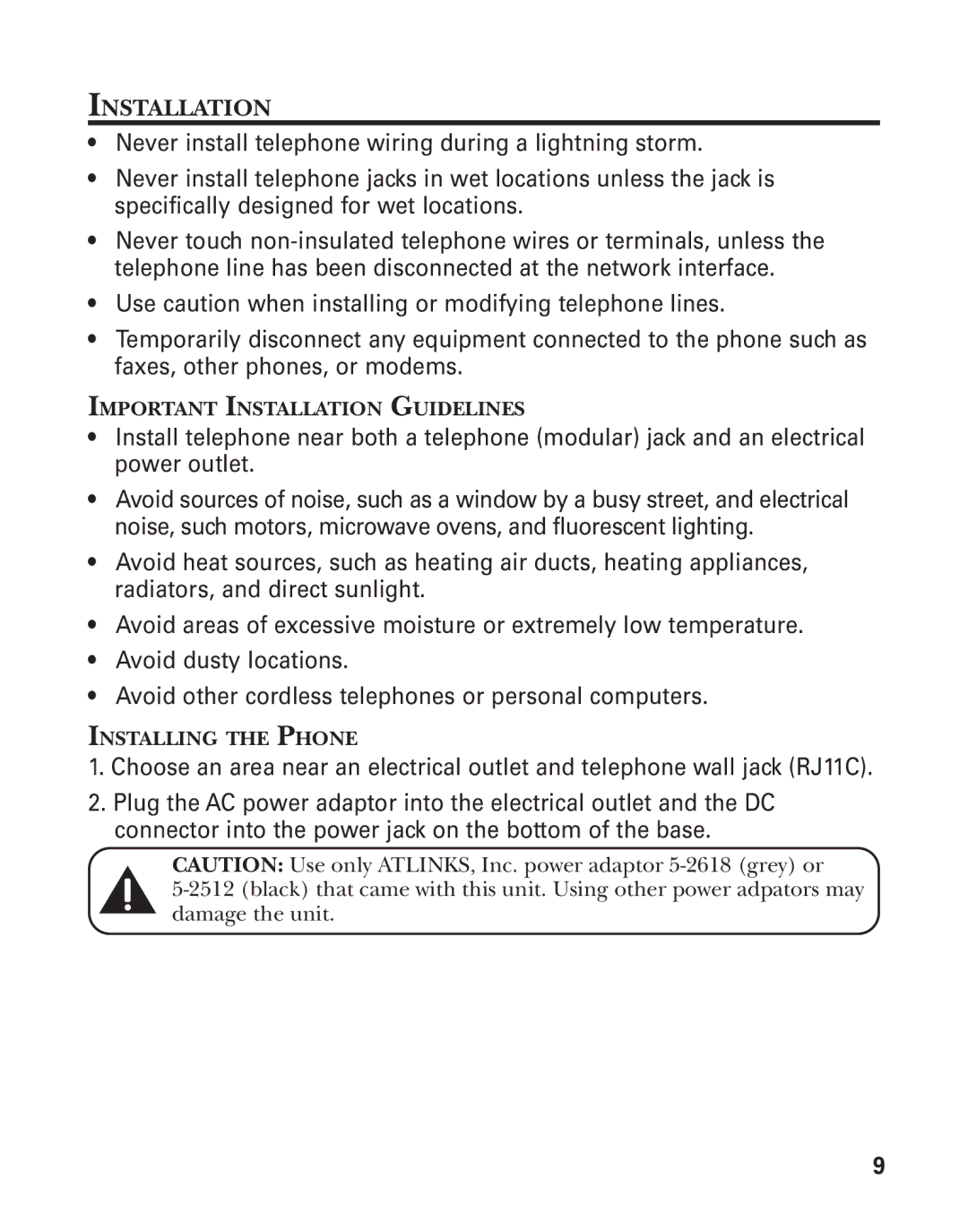 GE 25898A, 55898580 manual Installation 