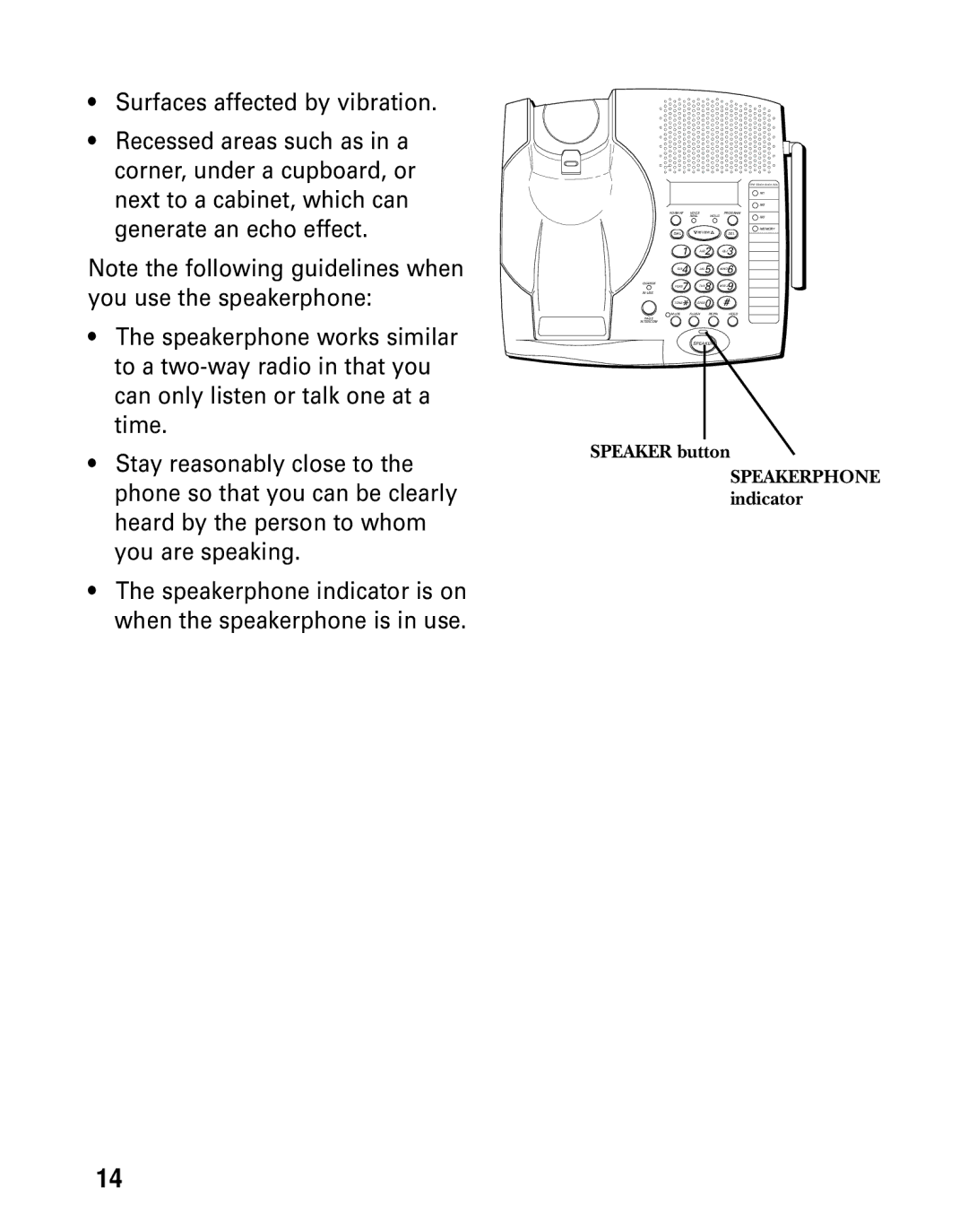 GE 26936 manual Speaker button 