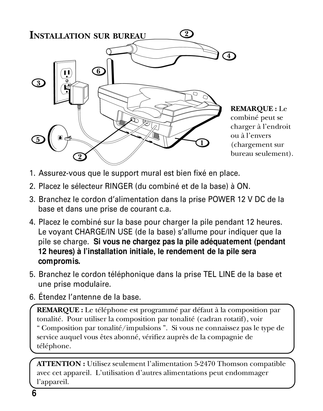 GE 26936 manual Installation SUR Bureau 