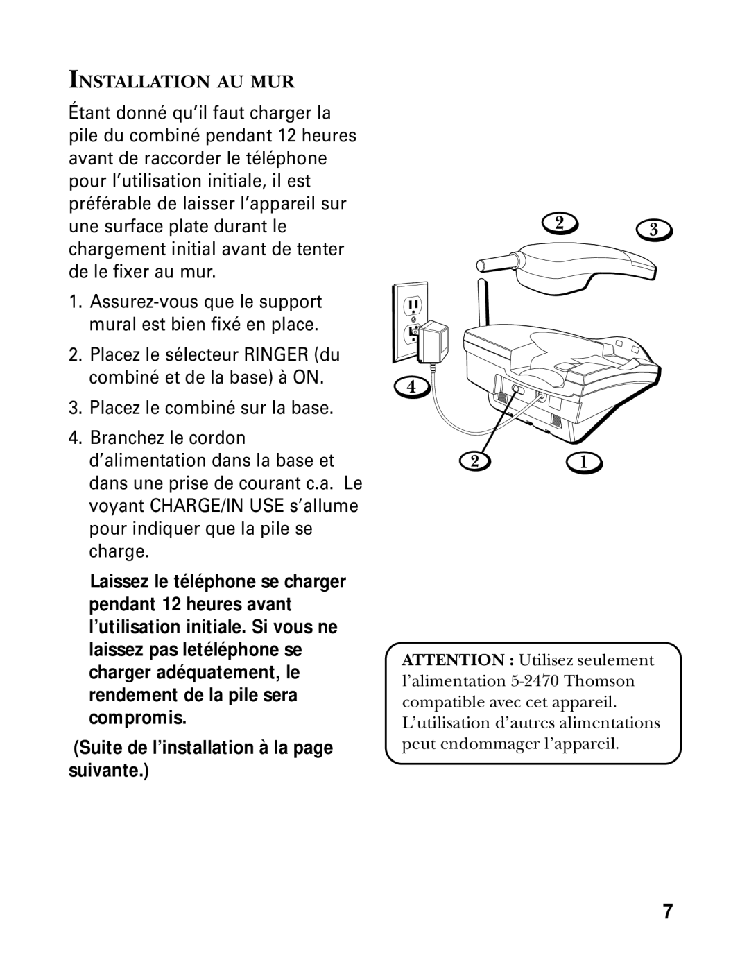 GE 26936 manual Installation AU MUR, Suite de l’installation à la page suivante 