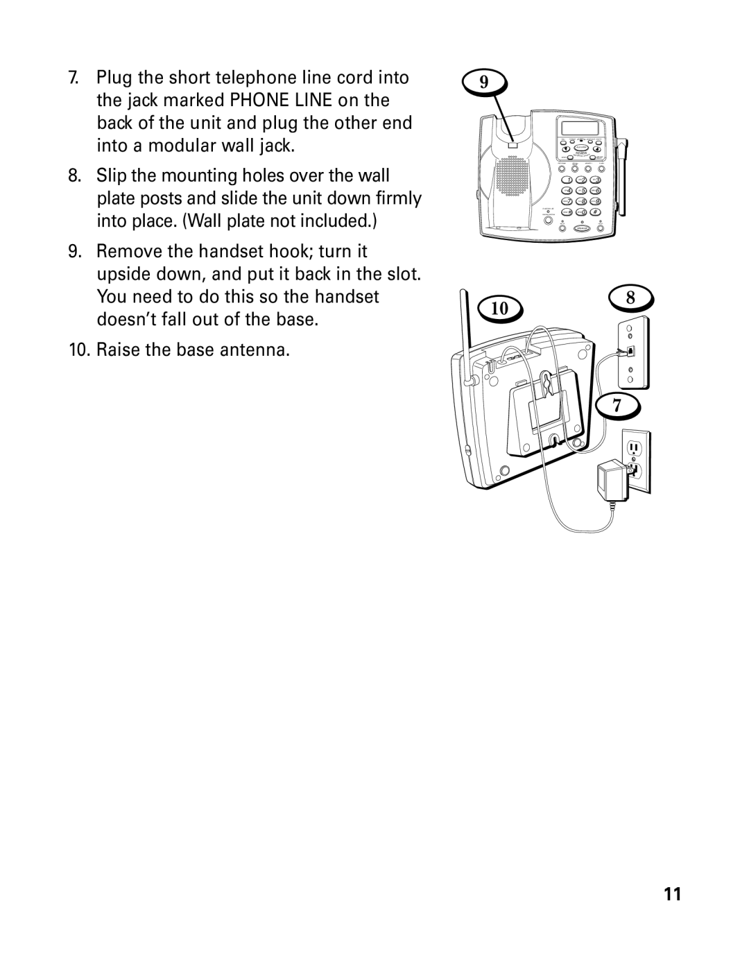 GE 26939 manual Plug the short telephone line cord into 