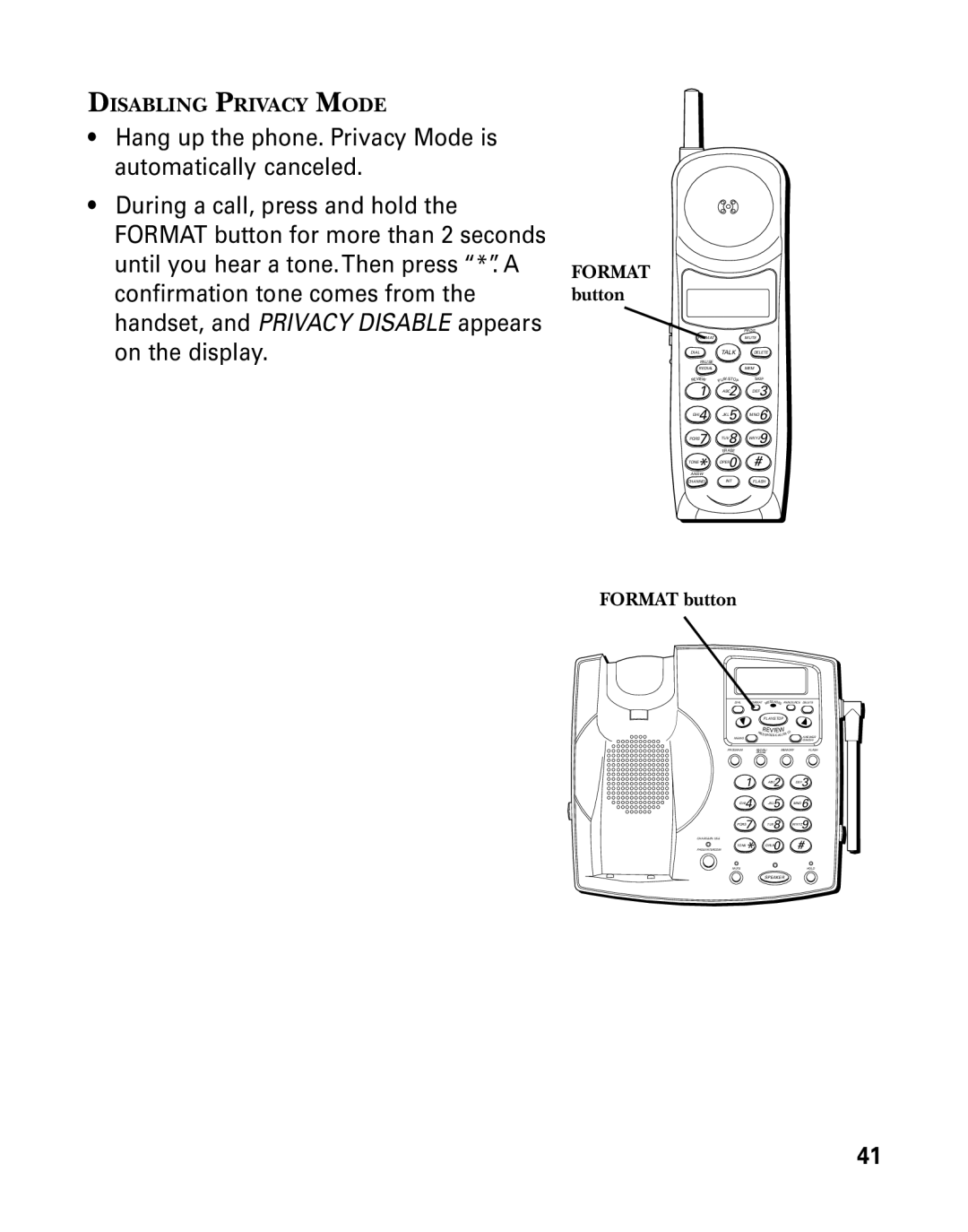 GE 26939 manual Disabling Privacy Mode 