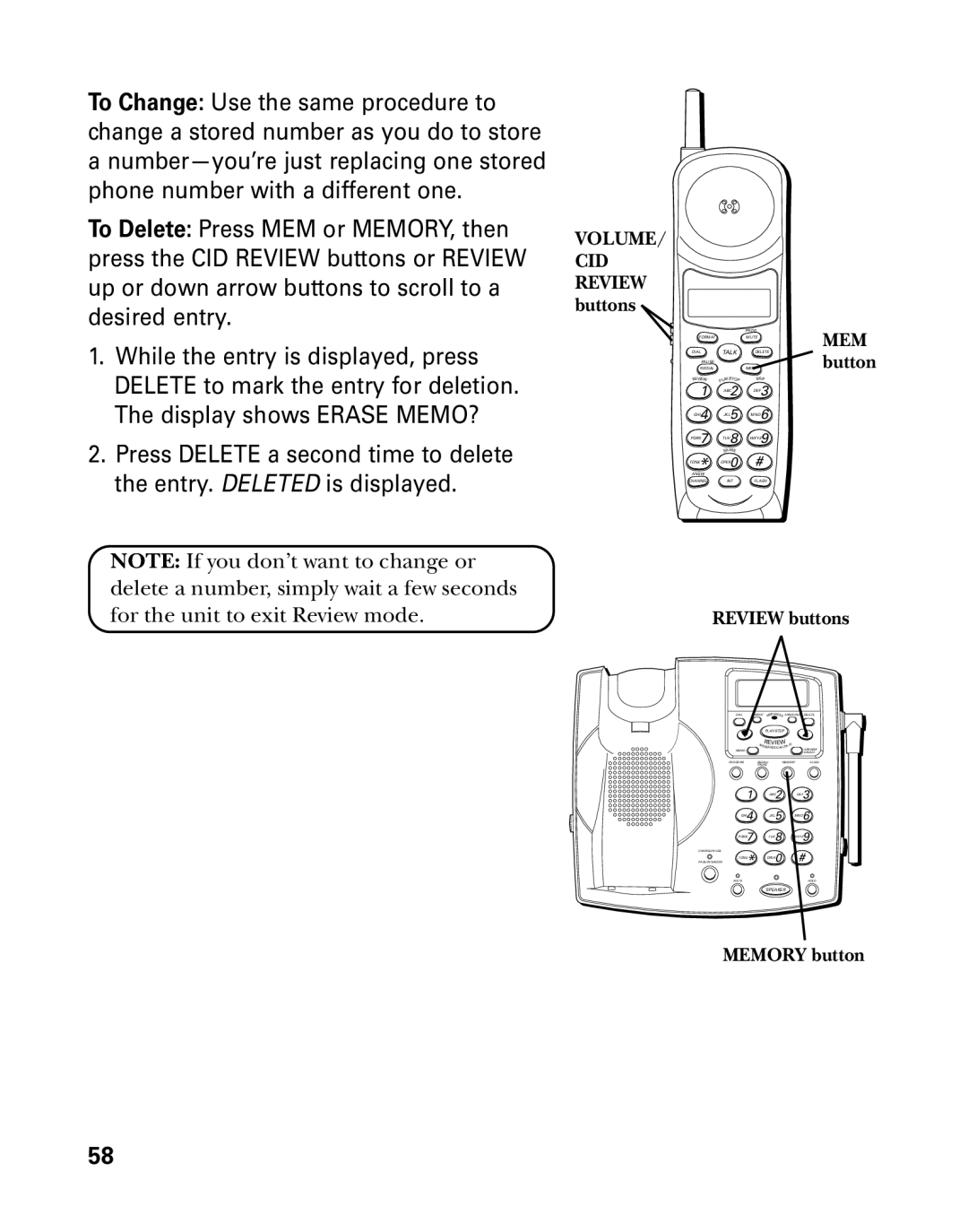 GE 26939 manual Review buttons 