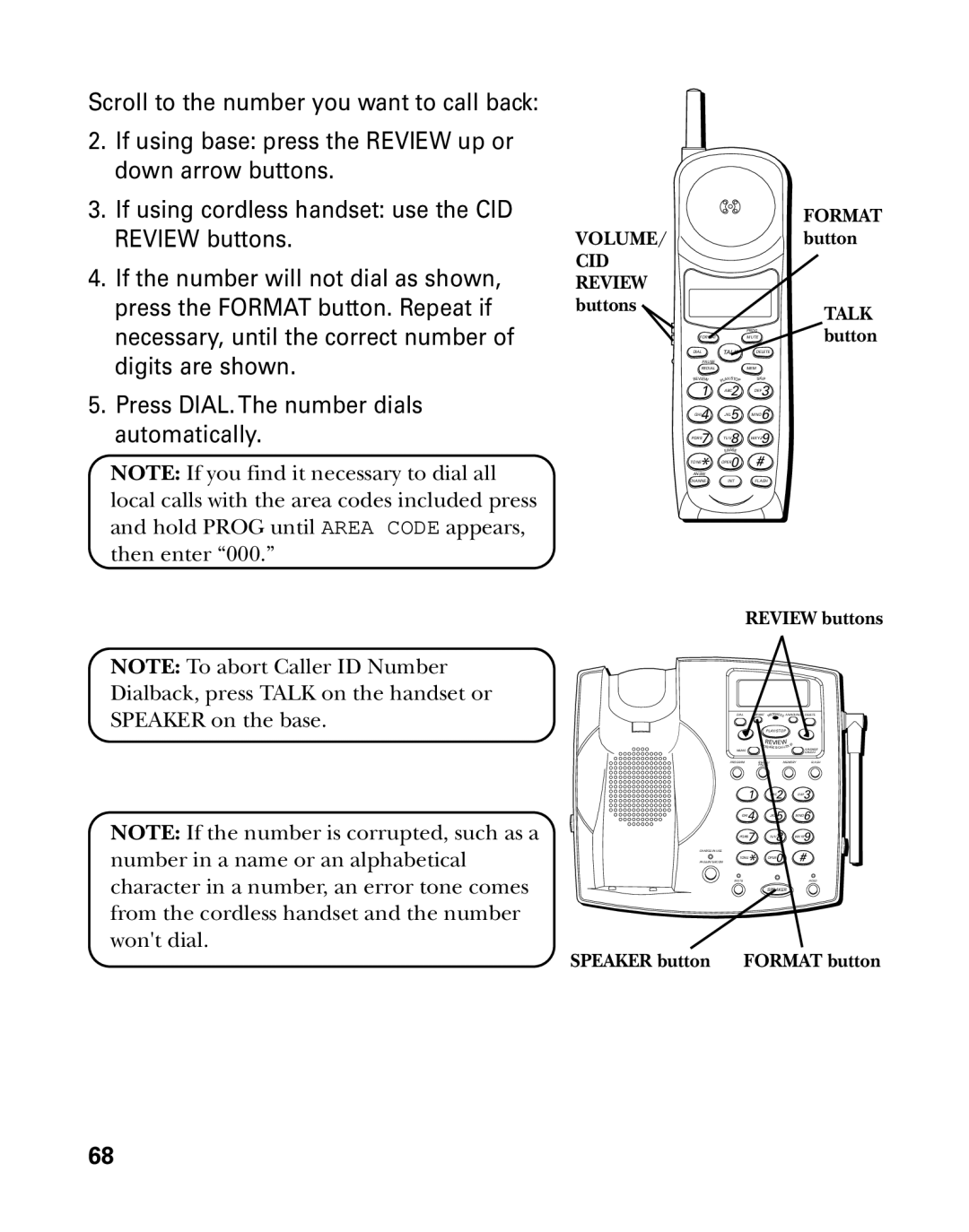 GE 26939 manual Speaker button Format button 