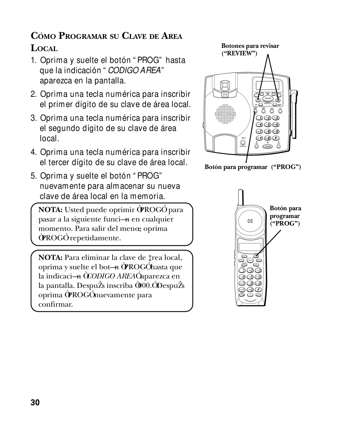 GE 26958 manual Cómo Programar SU Clave DE Area Local 