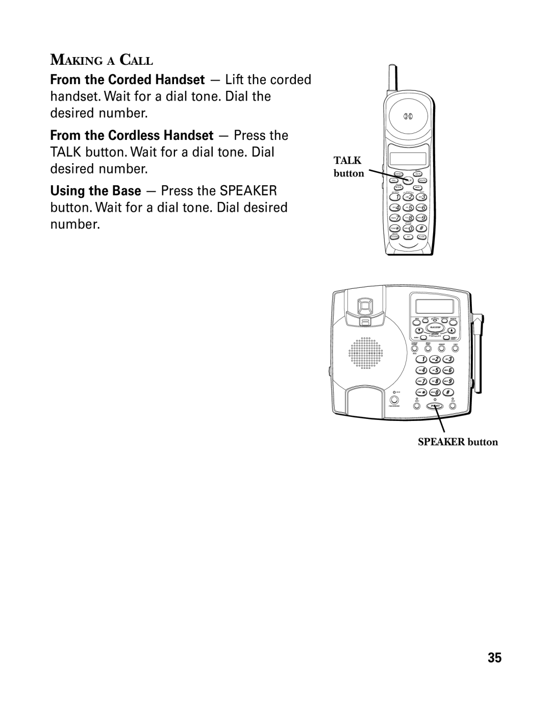 GE 26958 manual Speaker button 