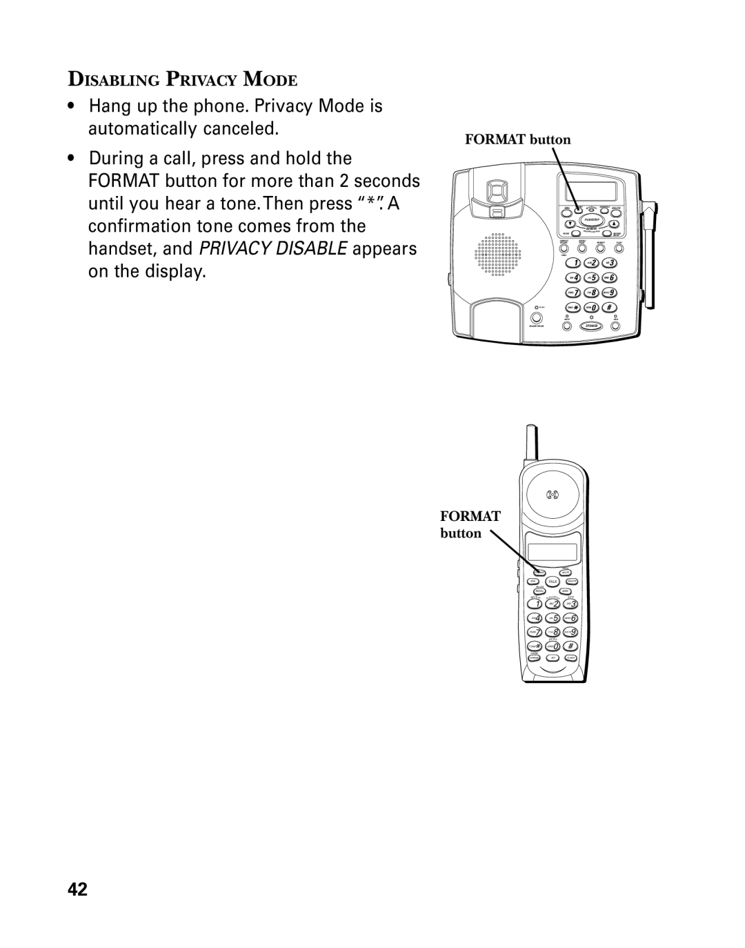 GE 26958 manual Disabling Privacy Mode 