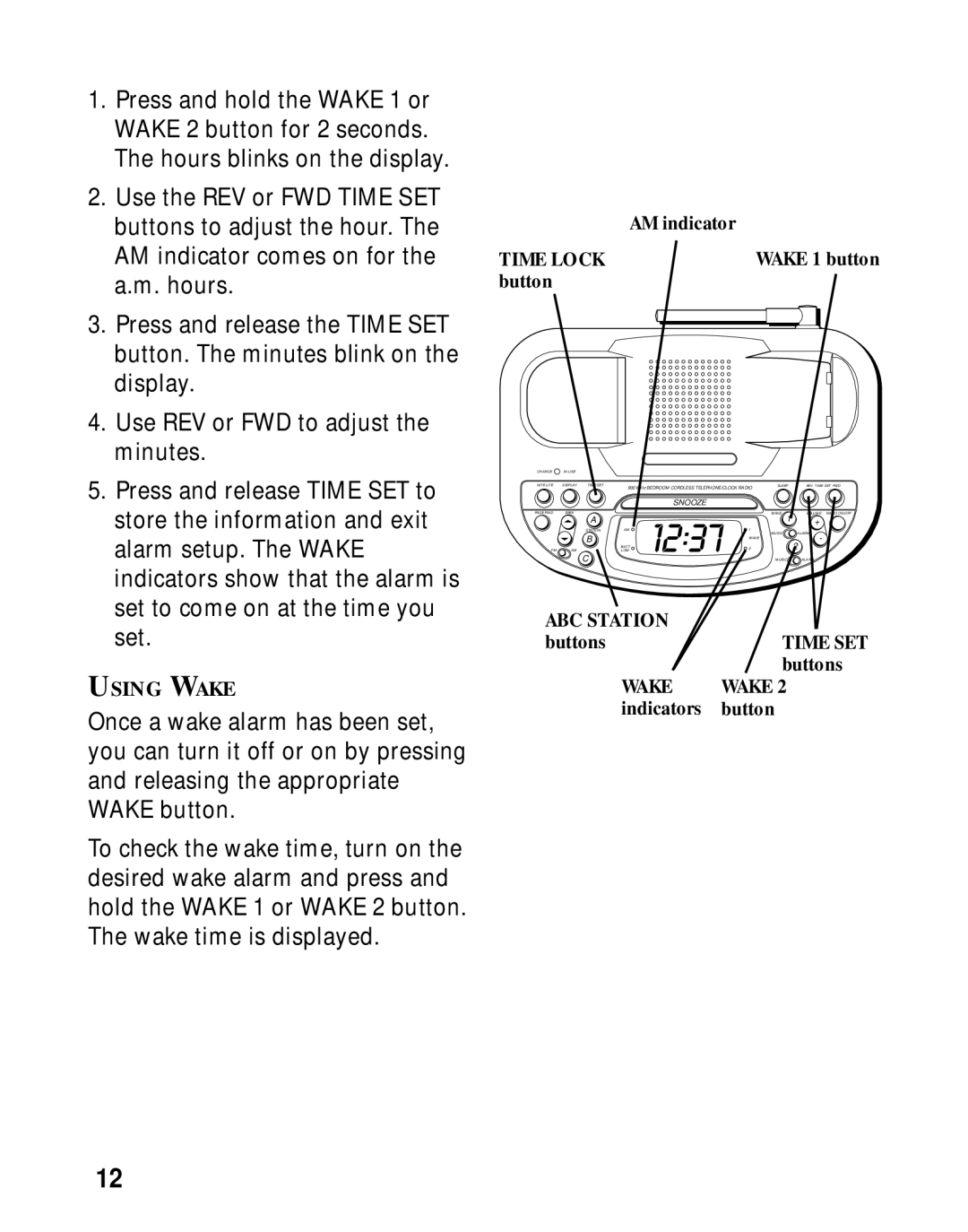 GE 26980, 26981 manual Using Wake 