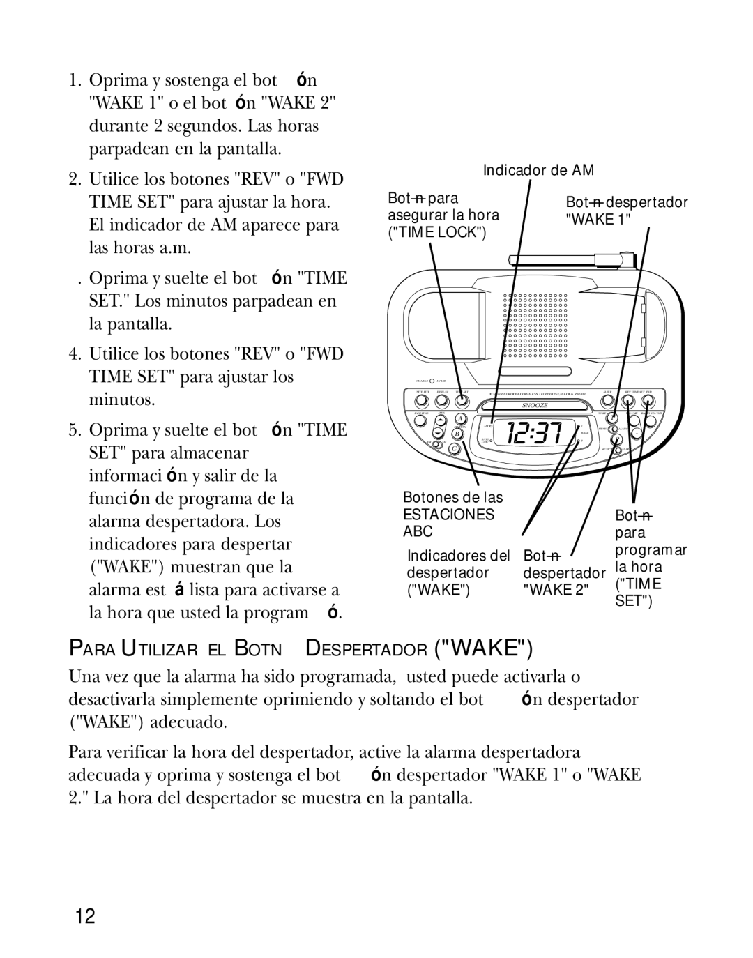 GE 26980, 26981 manual Time 