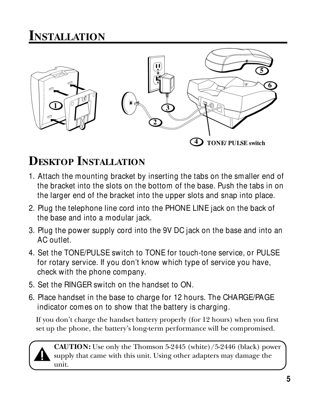 GE 27700 manual Desktop Installation 