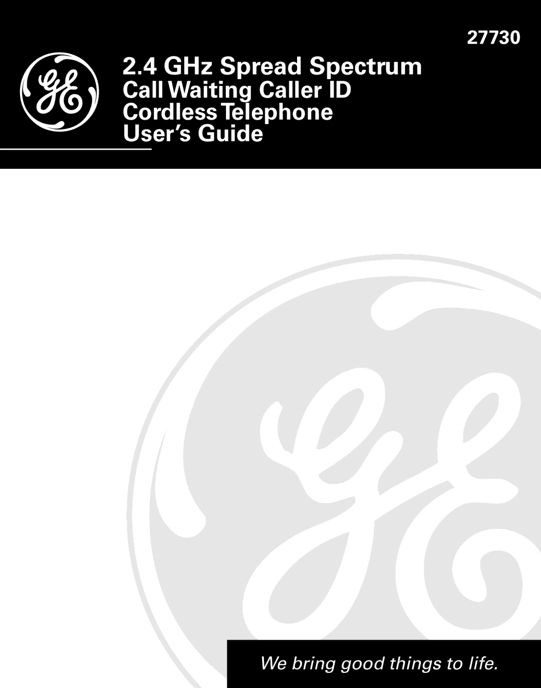 GE 27730 manual GHz Spread Spectrum 