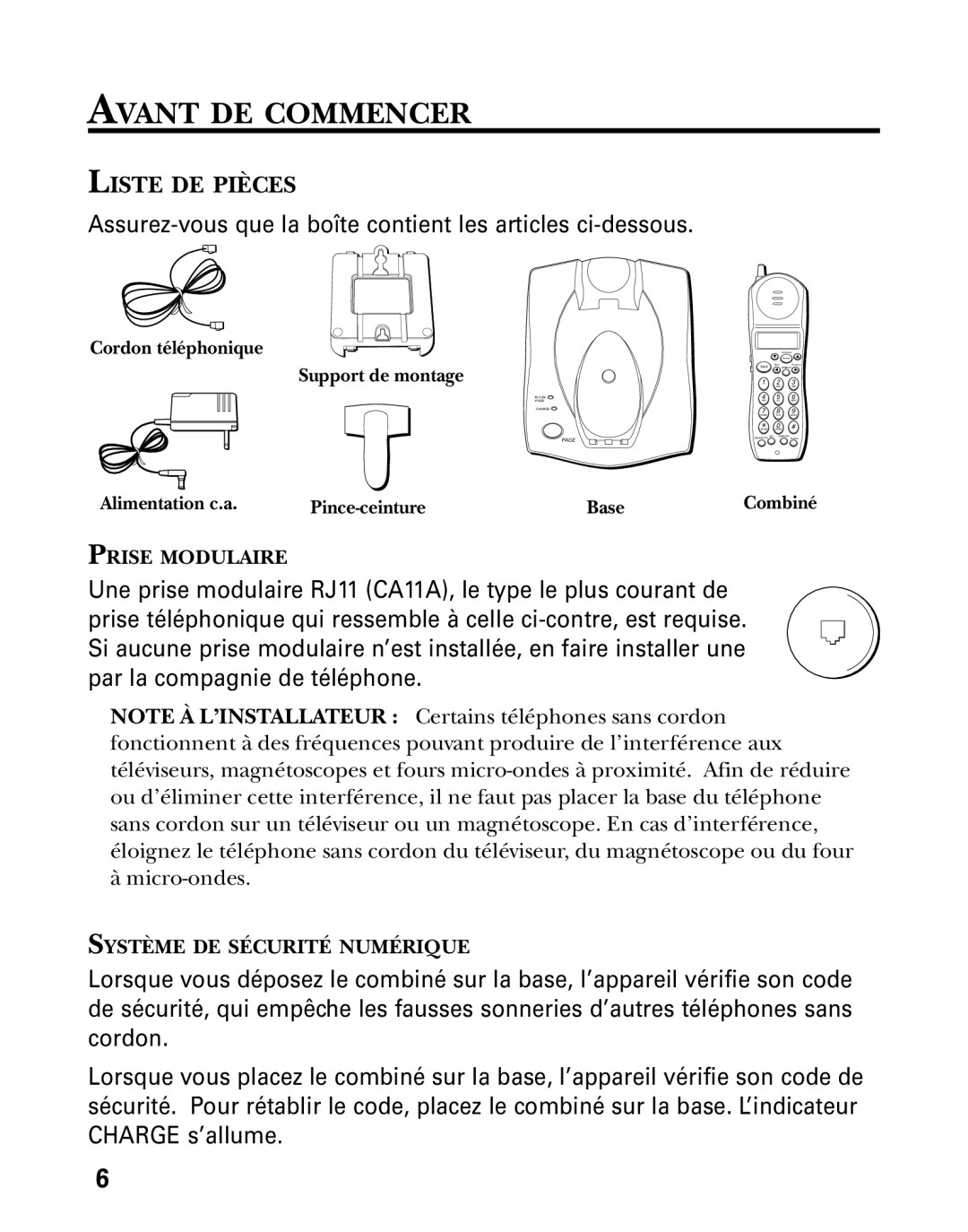 GE 27730 manual Avant DE Commencer, Liste DE Pièces 