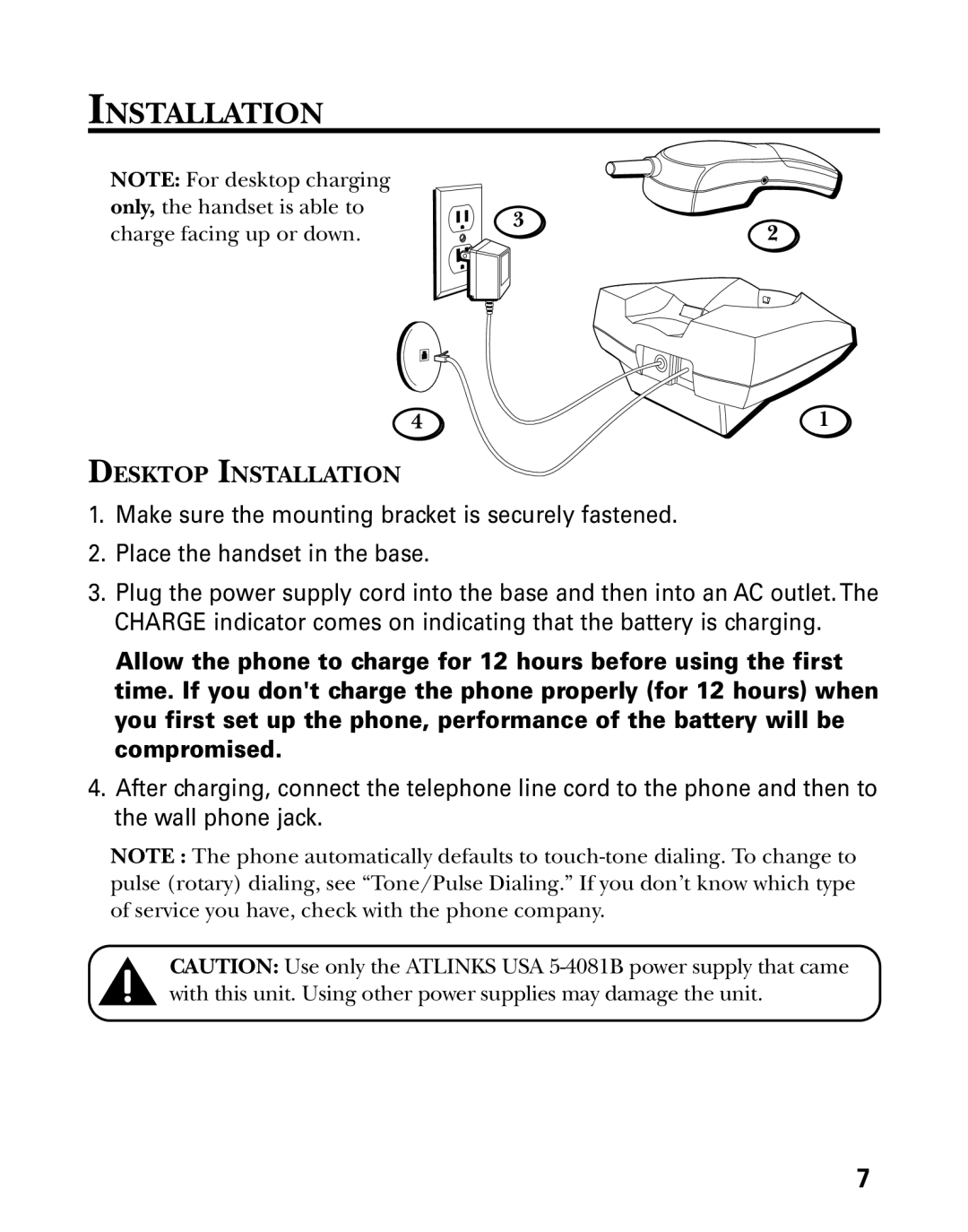 GE 27730 manual Desktop Installation 