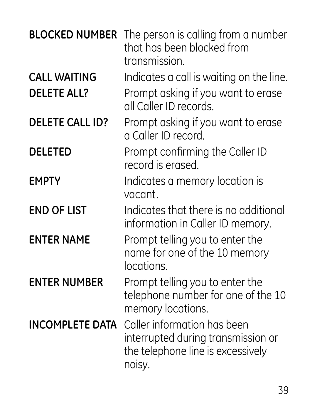 GE 27906 manual Call Waiting 