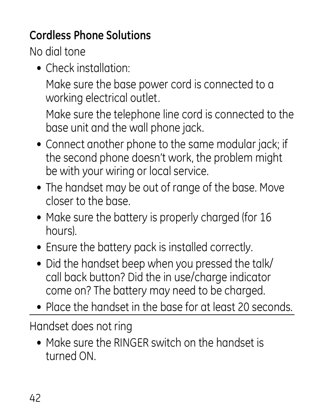 GE 27906 manual Cordless Phone Solutions 