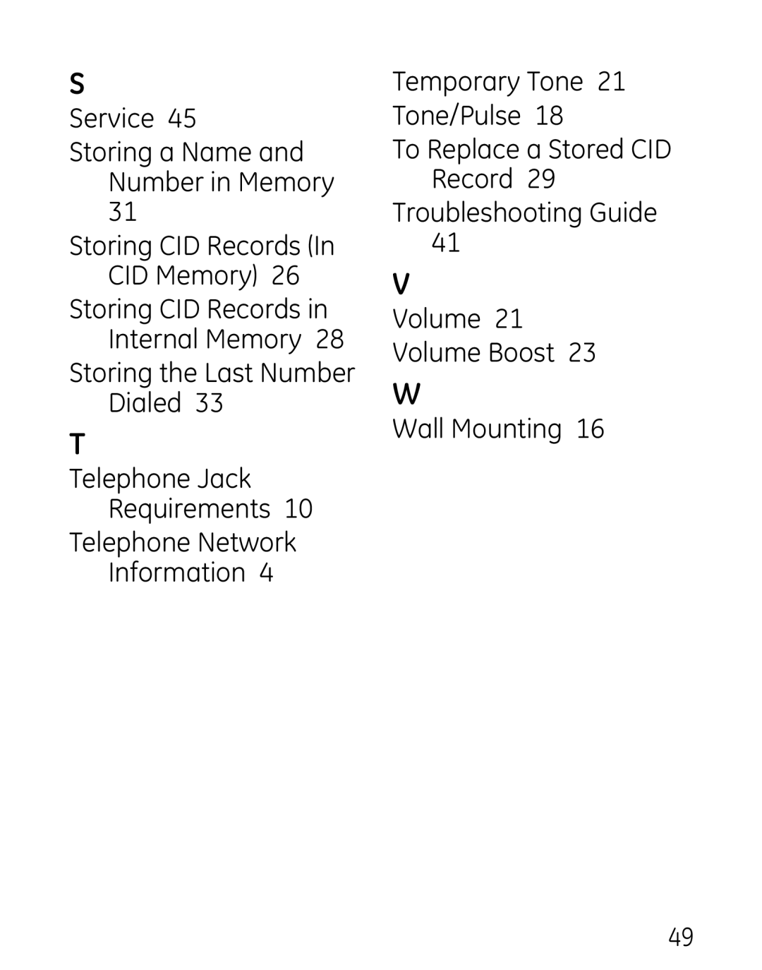 GE 27906 manual Storing CID Records in Internal Memory 