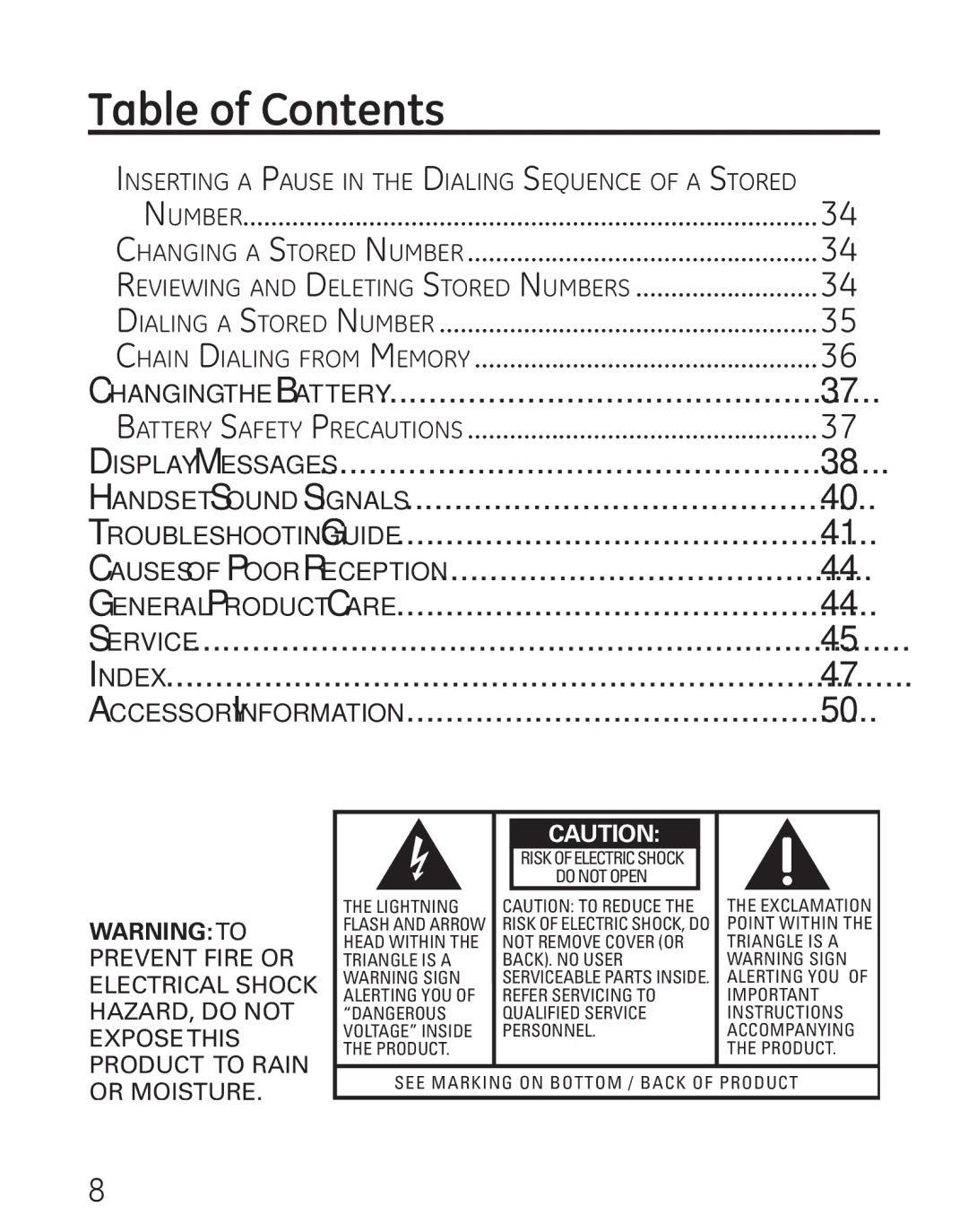 GE 27906 manual Accessory Information 