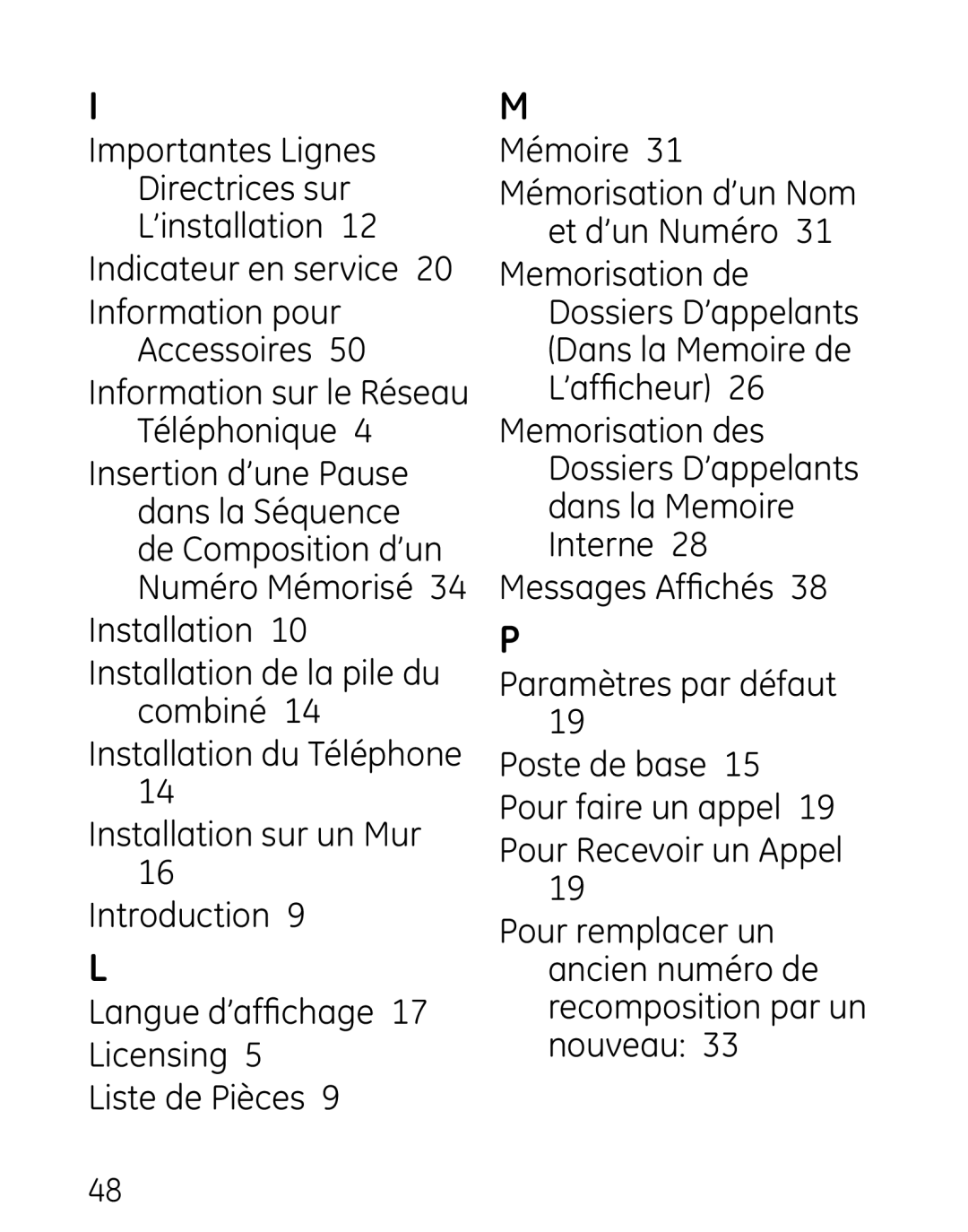 GE 27906 manual Indicateur en service 