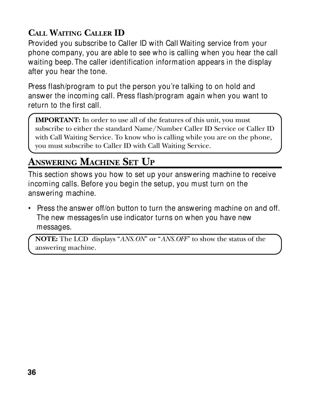 GE 27939 manual Answering Machine SET UP 