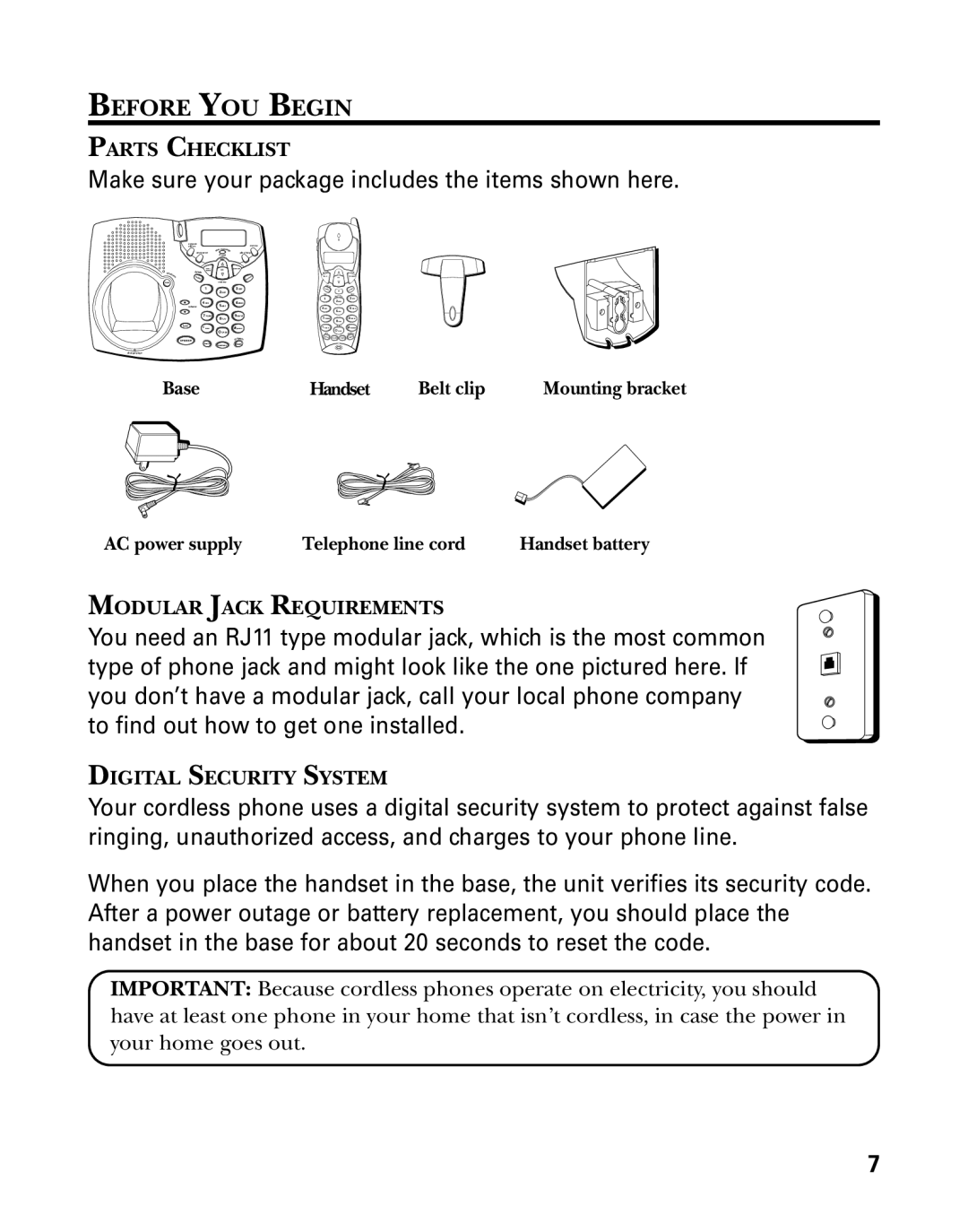 GE 27939 manual Before YOU Begin, Make sure your package includes the items shown here 