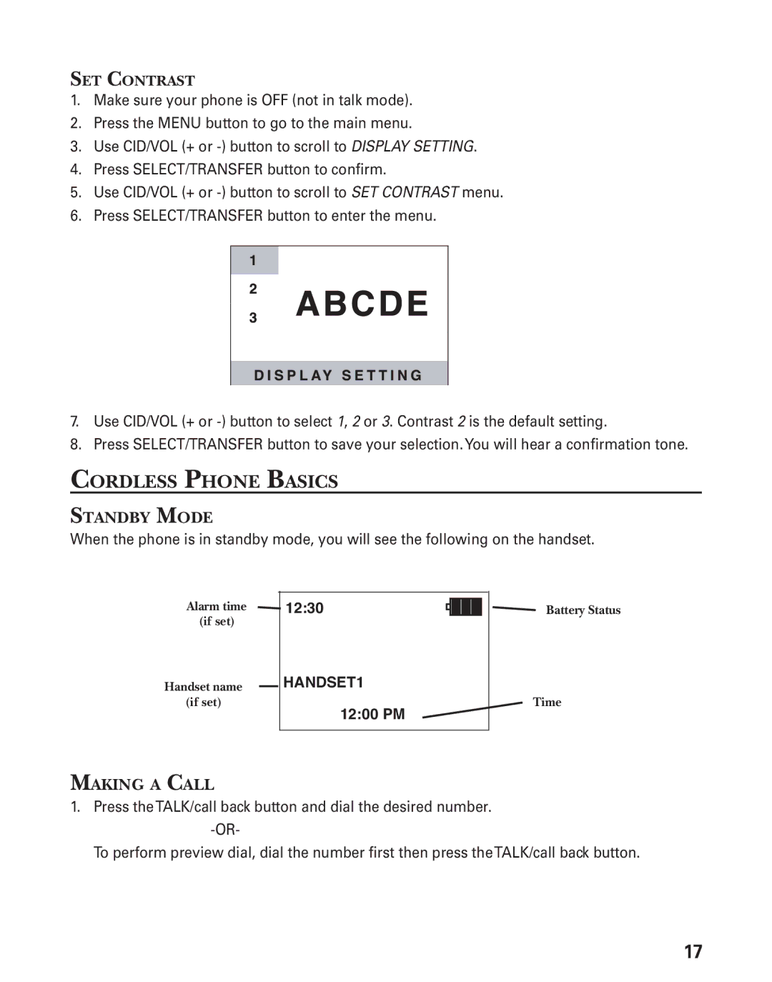 GE 27944 manual Cordless Phone Basics, Standby Mode, Making a Call 