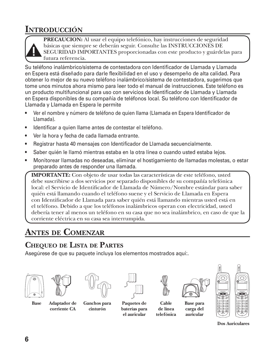 GE 27944 manual Introducción, Antes DE Comenzar, Chequeo DE Lista DE Partes 