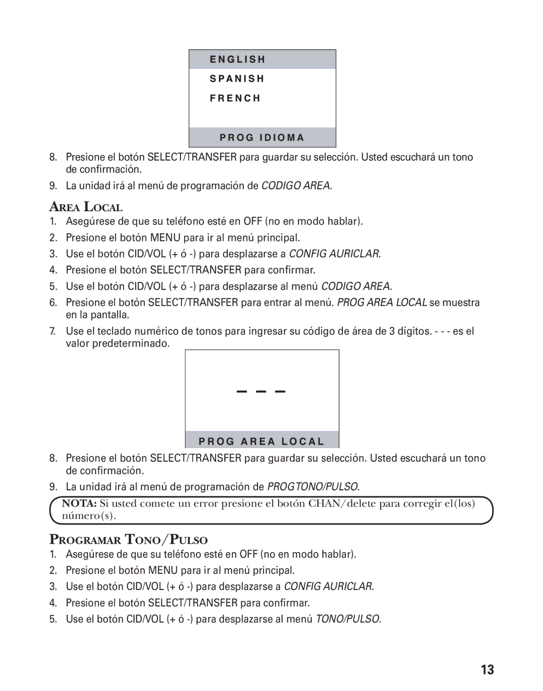 GE 27944 manual Area Local 