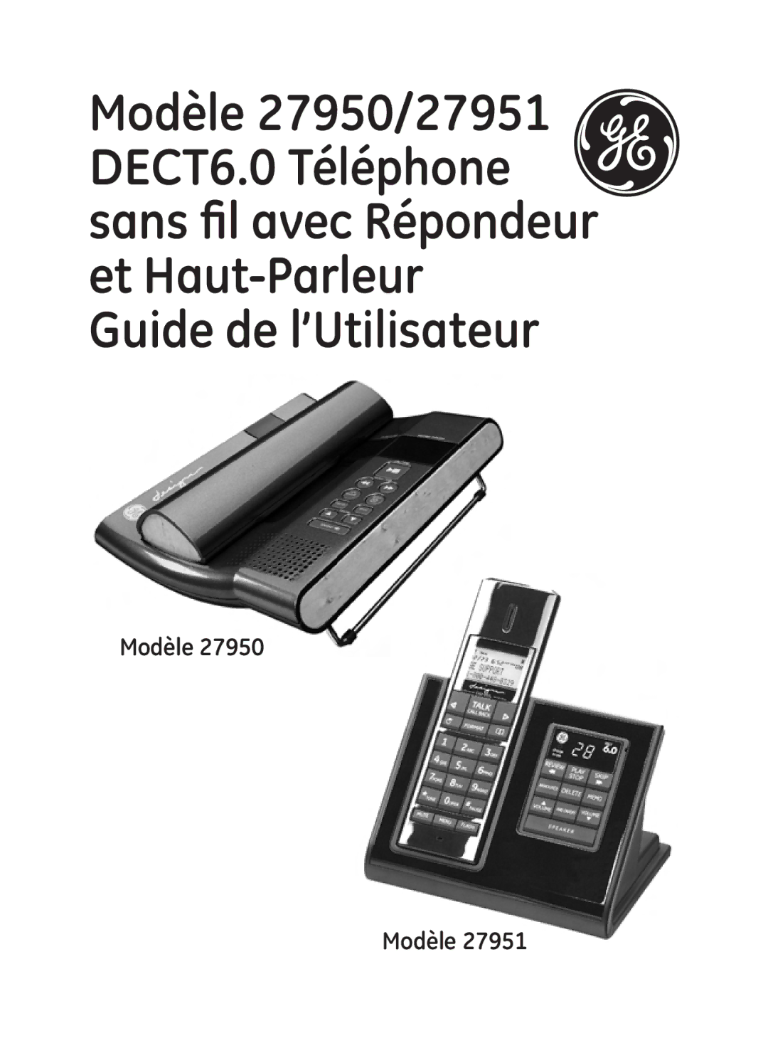 GE 27950, 27951 manual Modèle 