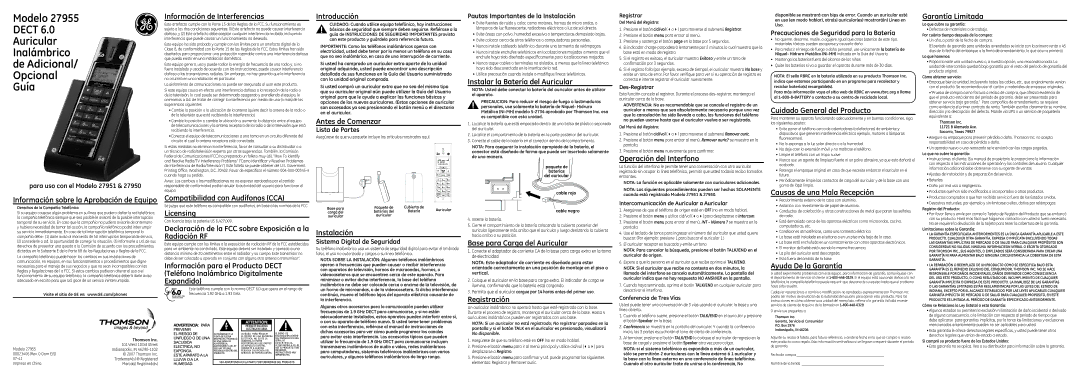 GE 27955 Información de Interferencias, Compatibilidad con Audífonos CCA, Introducción, Antes de Comenzar, Instalación 