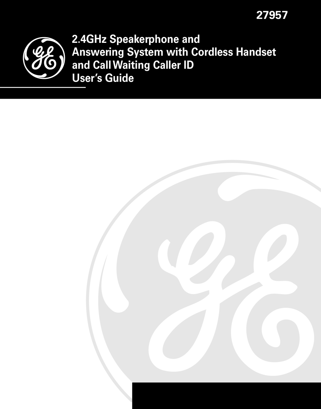 GE 27957 manual 