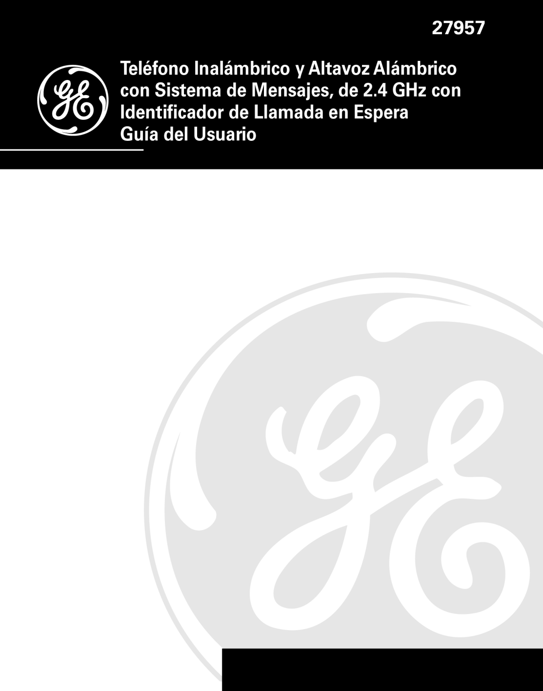 GE 27957 manual 