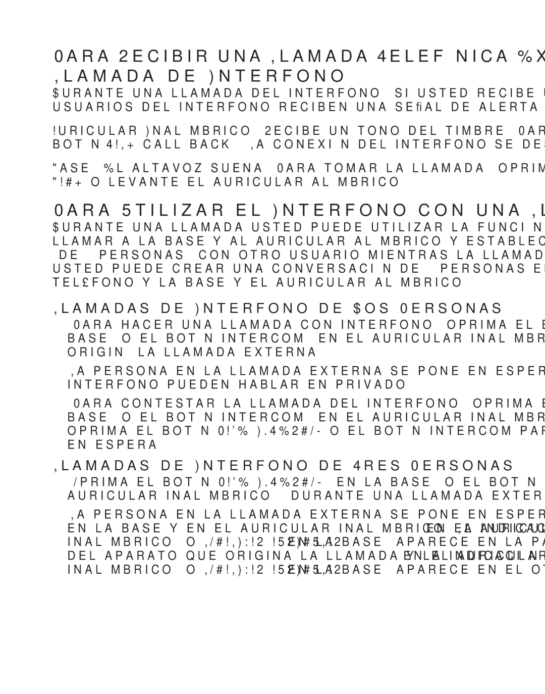 GE 27957 manual Para Utilizar el Interfono con una Llamada Telefónica, Llamadas de Interfono de Dos Personas 