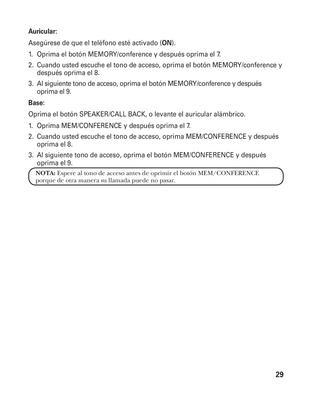 GE 27957 manual Auricular 