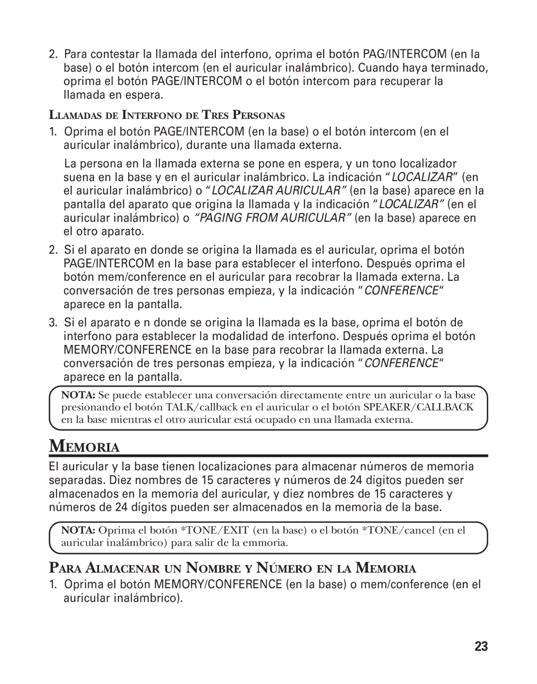 GE 55911620, 27958B manual Para Almacenar UN Nombre Y Número EN LA Memoria 