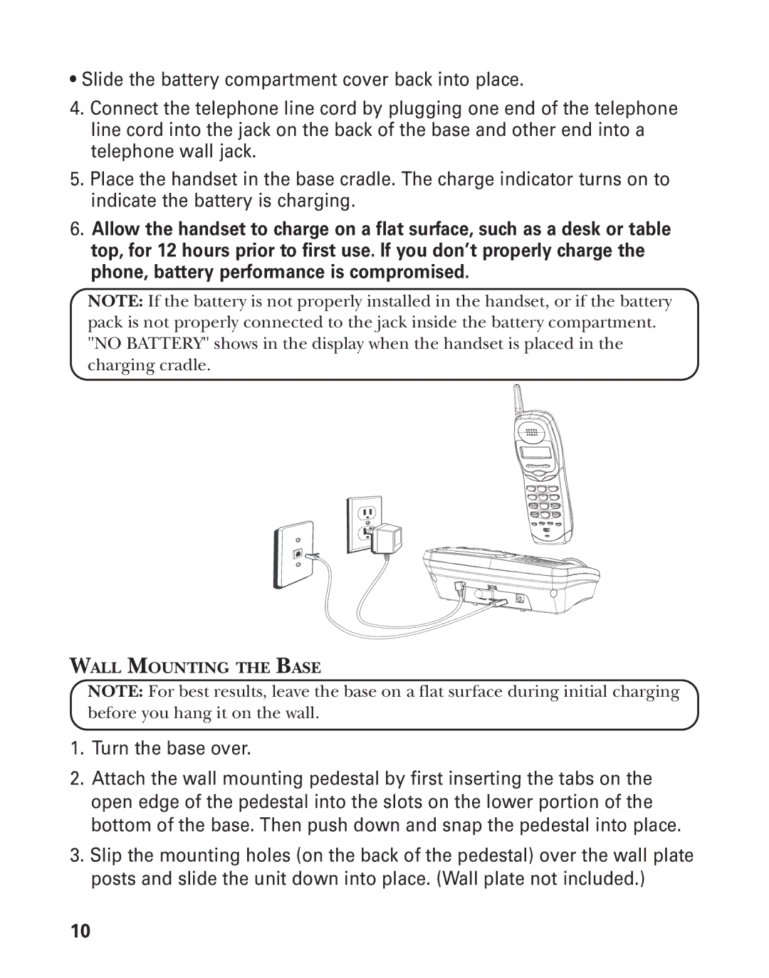 GE 27959 manual Wall Mounting the Base 