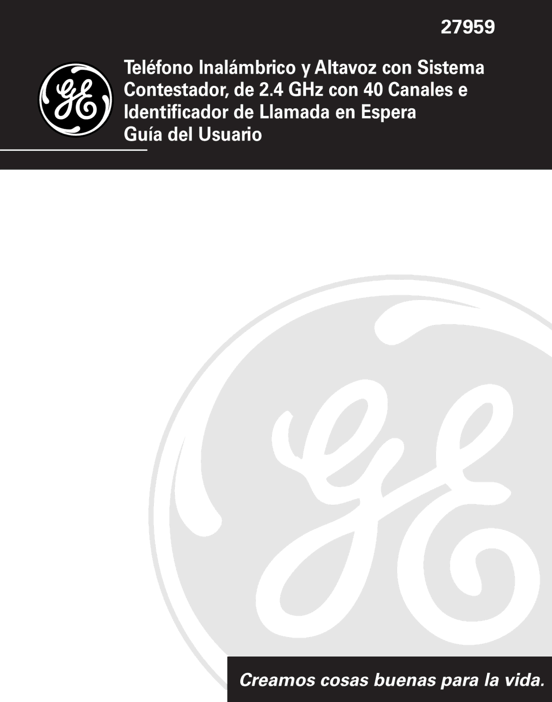 GE 27959 manual Guía del Usuario 