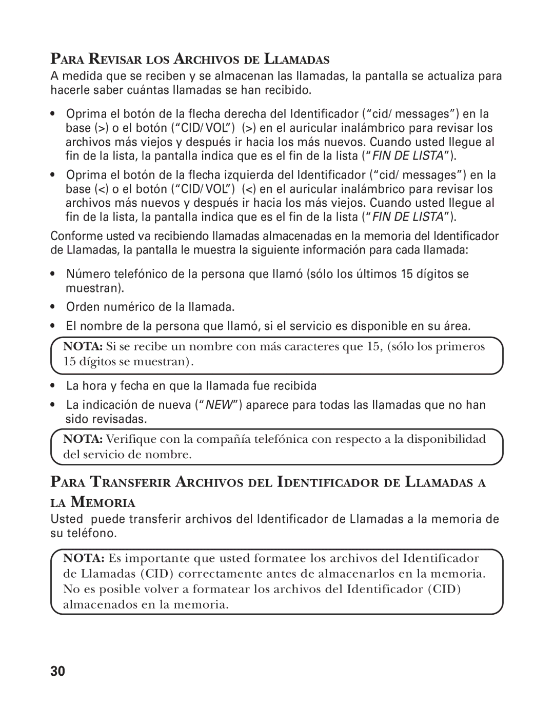 GE 27959 manual Para Revisar LOS Archivos DE Llamadas 