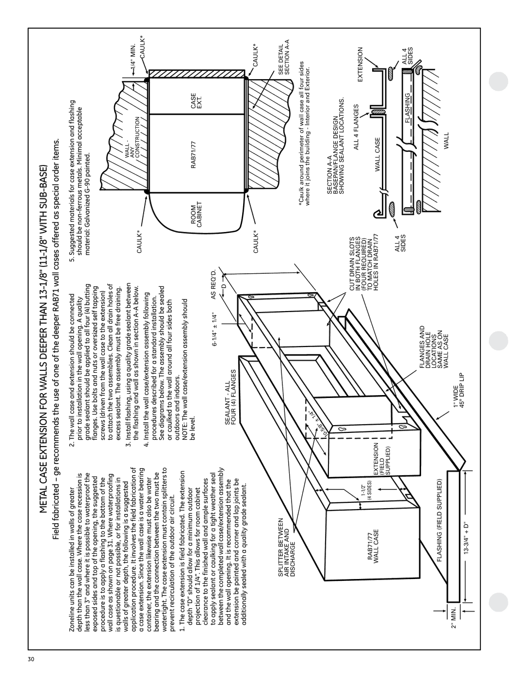 GE 2800 manual 4 ± 1/4, RAB71/77, 13-3/4 + D 