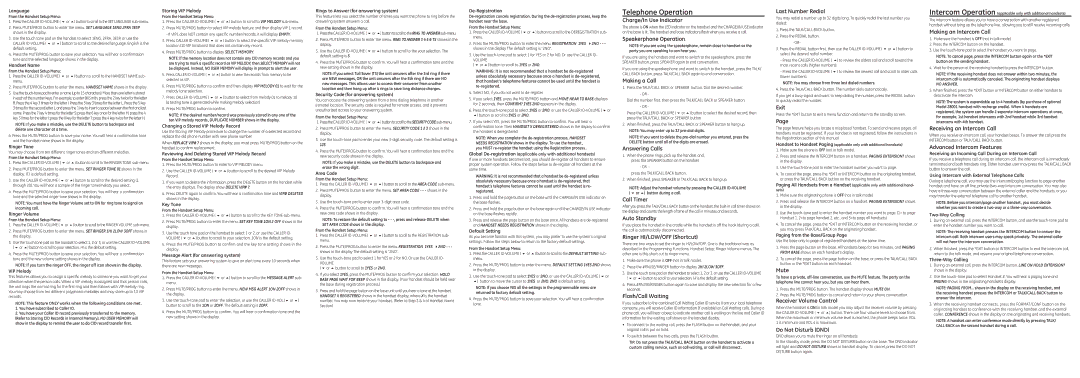 GE 28031 owner manual Telephone Operation 