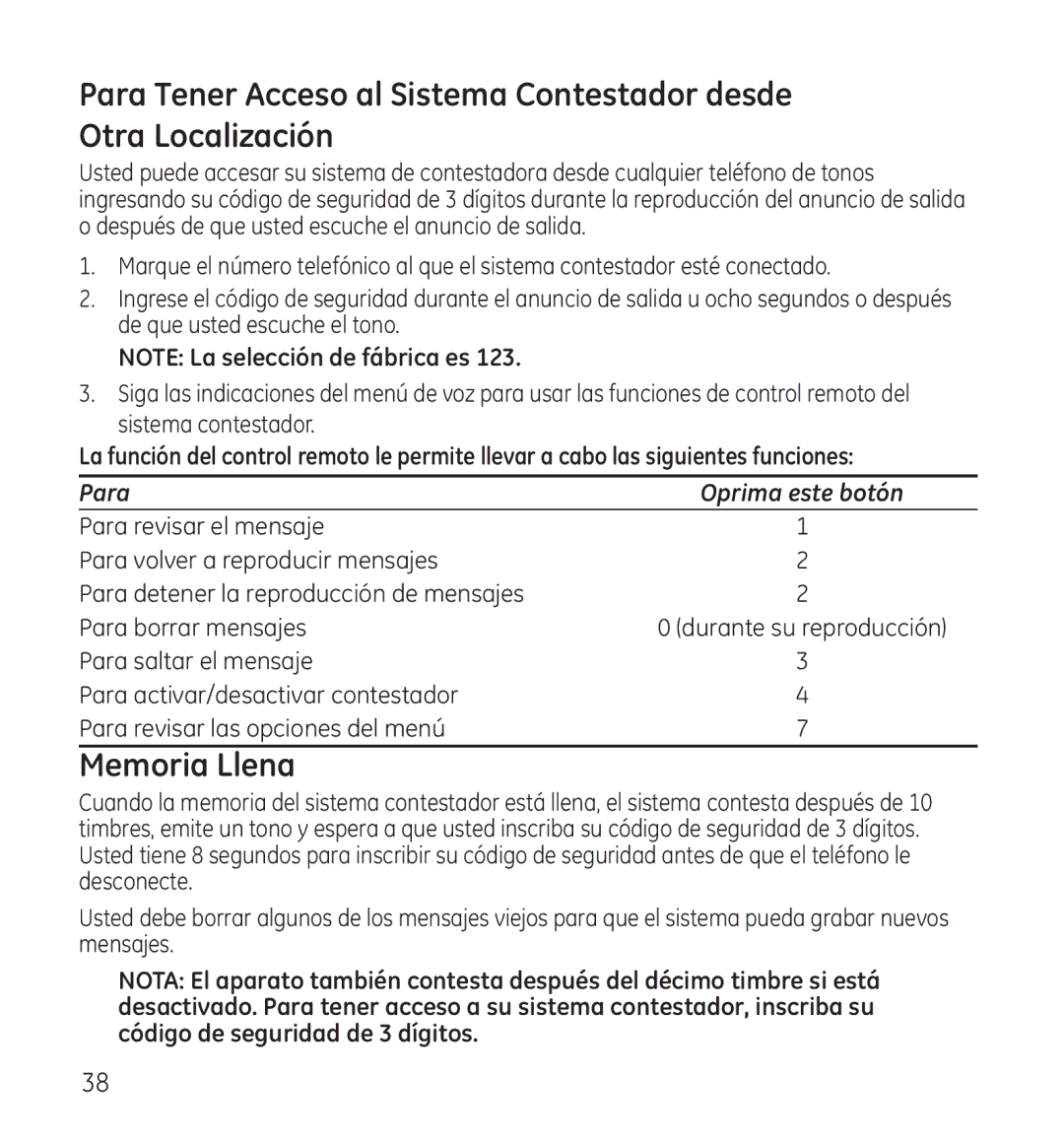 GE 28118 manual Para 