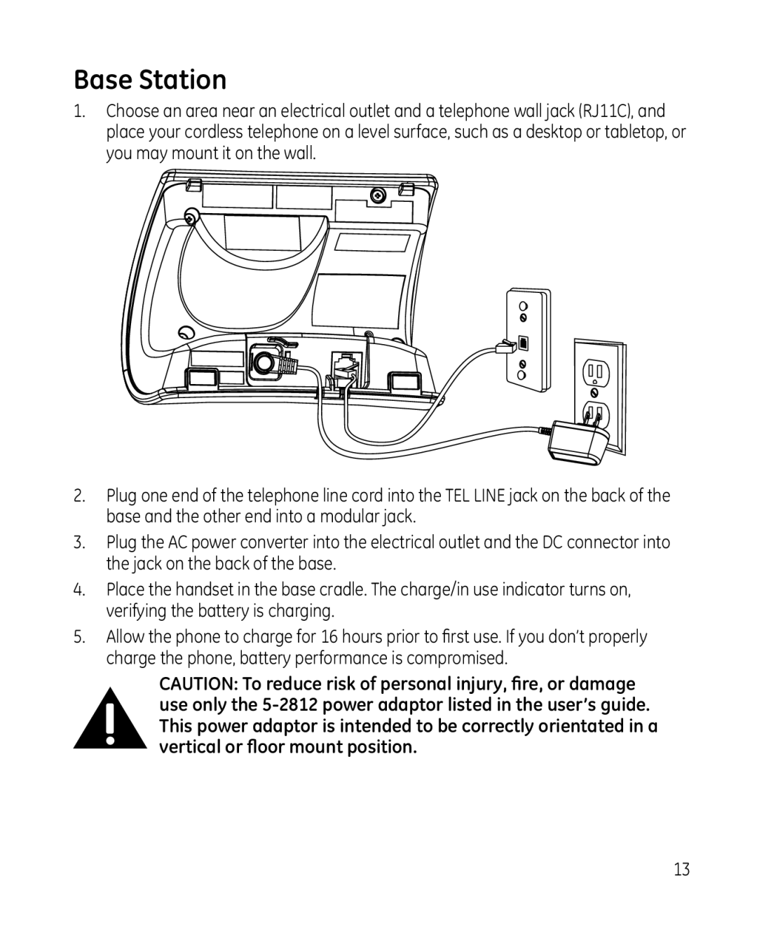 GE 28213 Series manual Base Station 