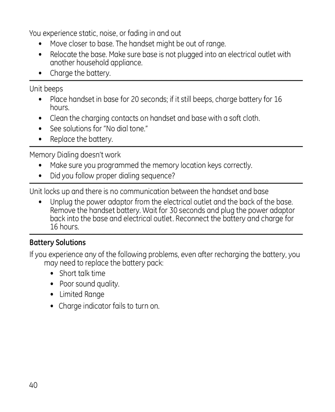 GE 28213 manual Battery Solutions 