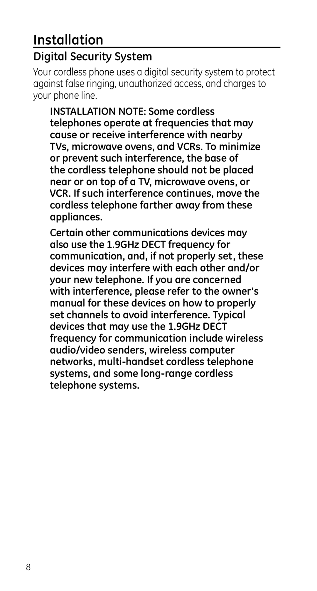 GE 28225 manual Installation, Digital Security System 