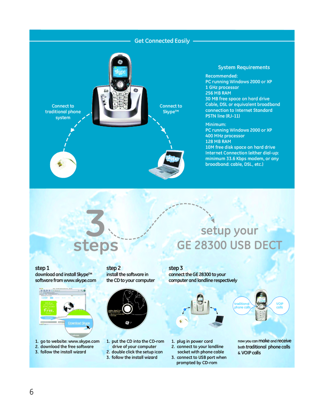 GE 28300 setup guide Steps 