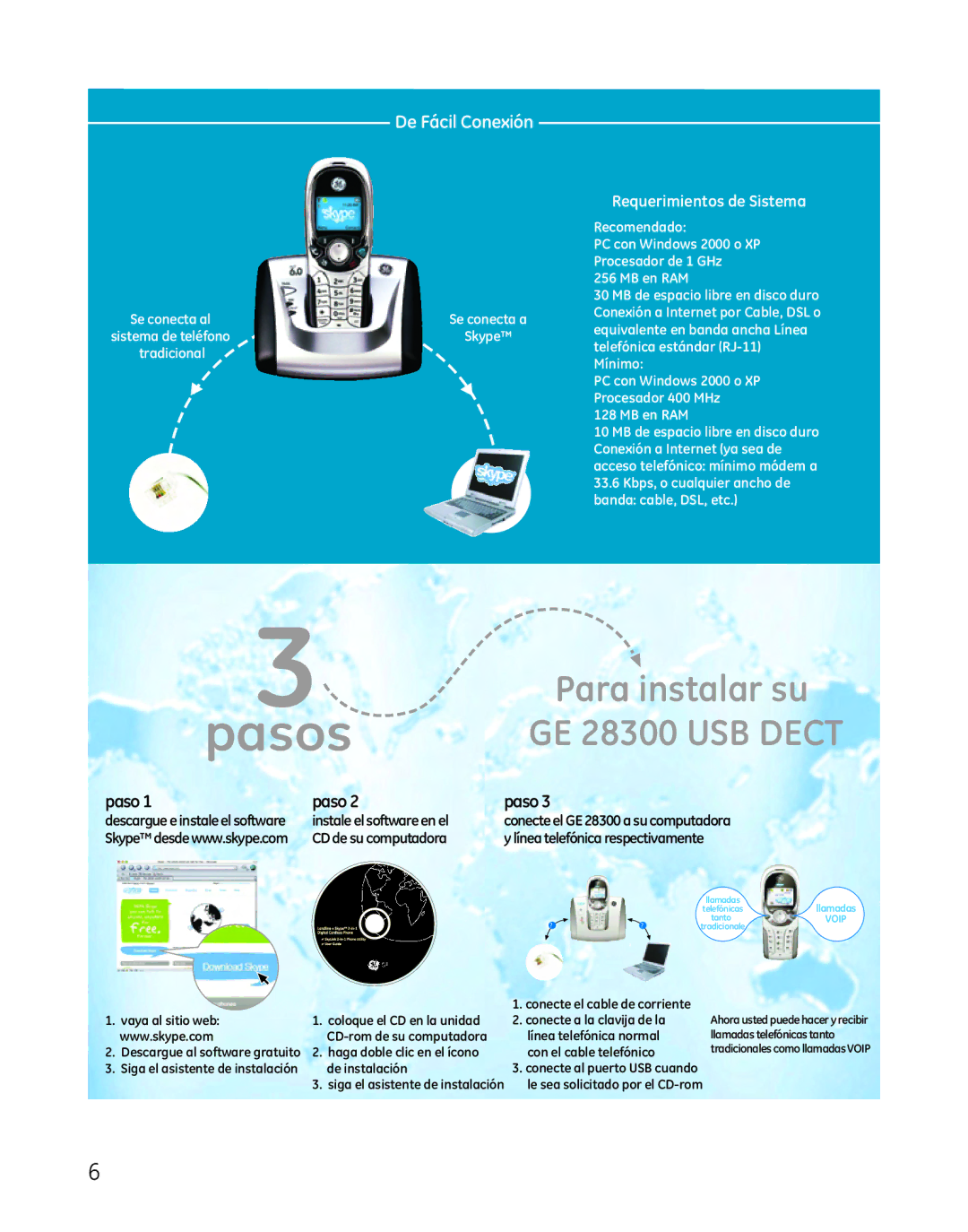 GE 28300 setup guide Pasos 