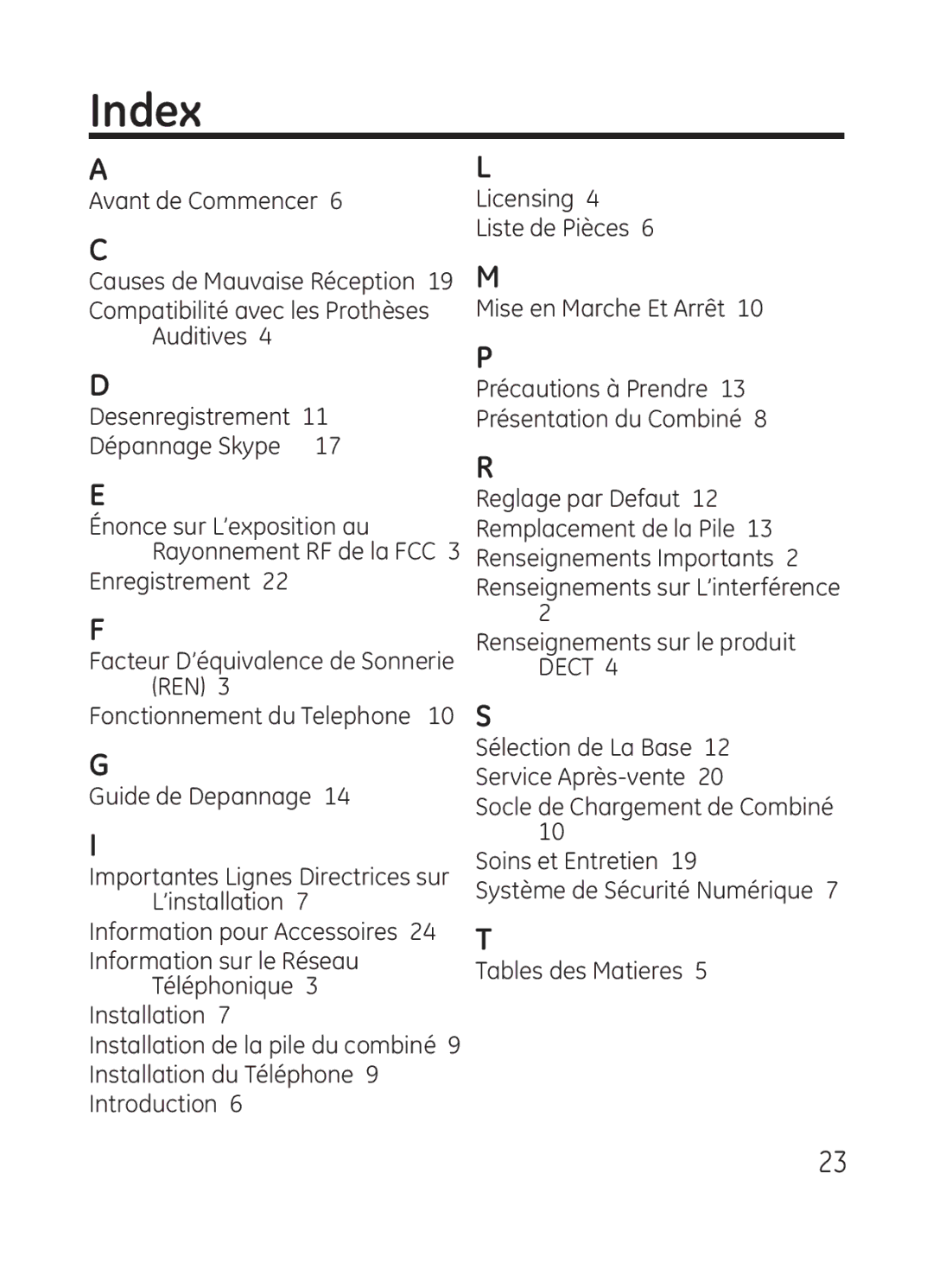 GE 28301 manual Avant de Commencer 