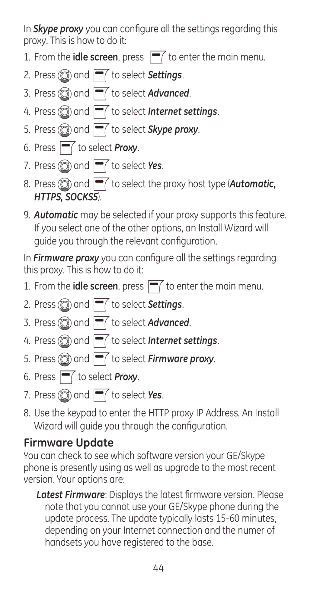 GE 28310 manual Firmware Update 