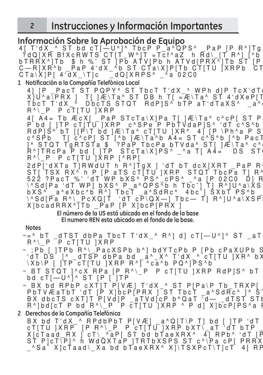 GE 28321EE1 manual Instrucciones y Información Importantes, Información Sobre la Aprobación de Equipo 